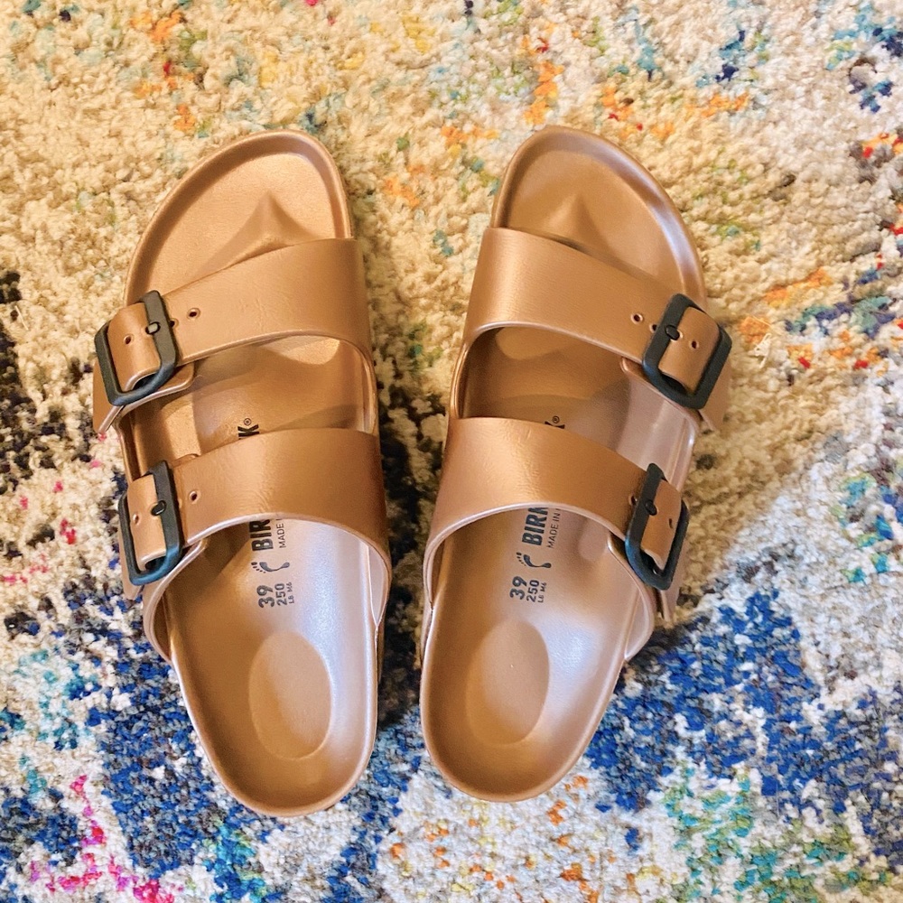 Copper Birkenstock EVA 39 sandals